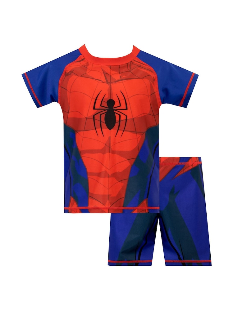 Character Blue Spiderman Spiderman Outfit Swimsuit - Image 1 of 4