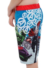 Character Blue Avengers Red Waistband Swim Shorts - Image 4 of 5