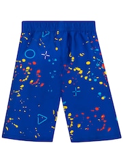 Character Blue Gaming Controller Coloured Splat Swim Shorts - Image 2 of 4