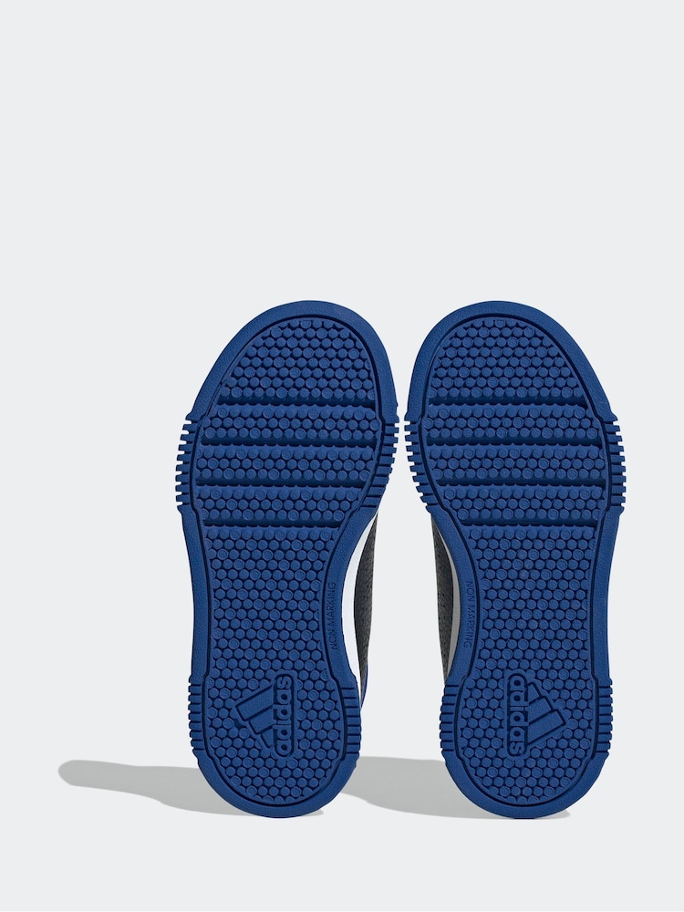 adidas Black/Blue Kids Sportswear Tensaur Hook And Loop Trainers - Image 3 of 4