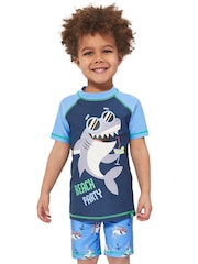 Character Blue Nautical Shark Beach Party Swimsuit - Image 2 of 8