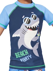Character Blue Nautical Shark Beach Party Swimsuit - Image 4 of 8