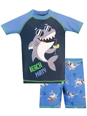 Character Blue Nautical Shark Beach Party Swimsuit - Image 5 of 8