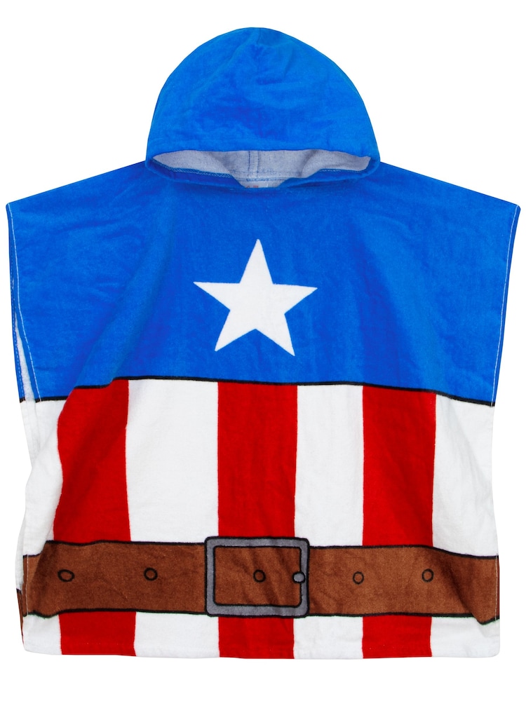 Character Blue Captain America Poncho  Captain America Outfit - Image 1 of 10