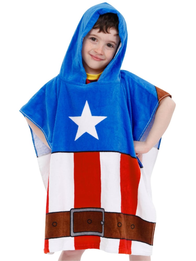 Character Blue Captain America Poncho  Captain America Outfit - Image 2 of 10