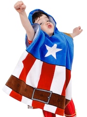 Character Blue Captain America Poncho  Captain America Outfit - Image 5 of 10