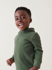 Khaki Green Textured Jersey Dino Spikes Hoodie (3mths-10yrs) - Image 2 of 6