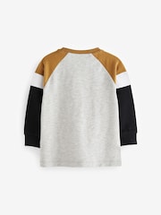 Siva črno-bela - Cosy z izrazitim barvnim vzorcem 100% Bombaž dolg rokav; srajca z dolgimi rokavi (3mesecev-7yrs) - Slika 2 iz 3