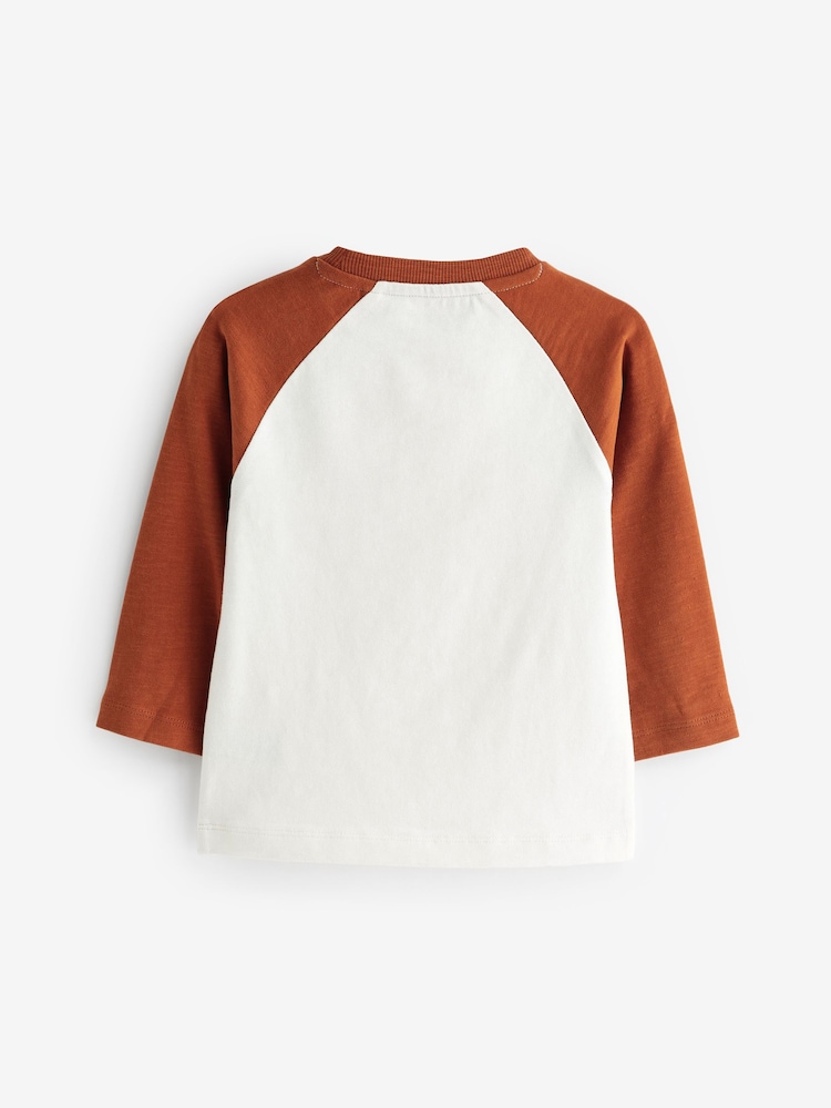 Multi Colour Animal Long Sleeve Character T-Shirts 3 Pack (3mths-7yrs) - Image 5 of 6