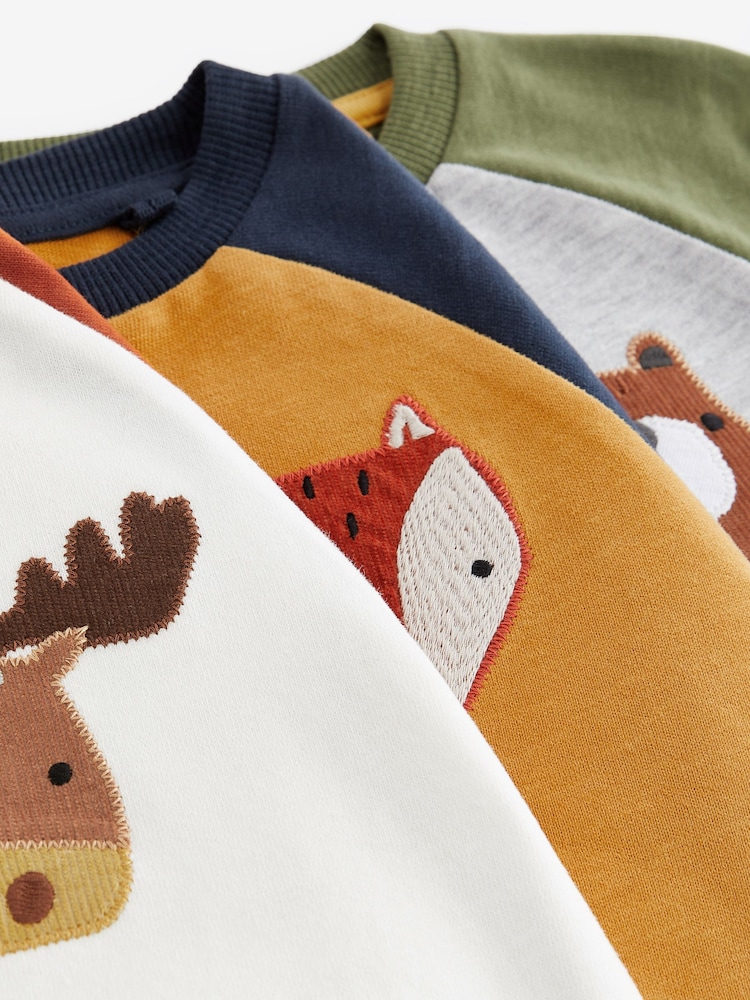 Multi Colour Animal Long Sleeve Character T-Shirts 3 Pack (3mths-7yrs) - Image 6 of 6 Multi Colour Animal Long Sleeve Character T-Shirts 3 Pack (3mths-7yrs) - Image 6 of 6
