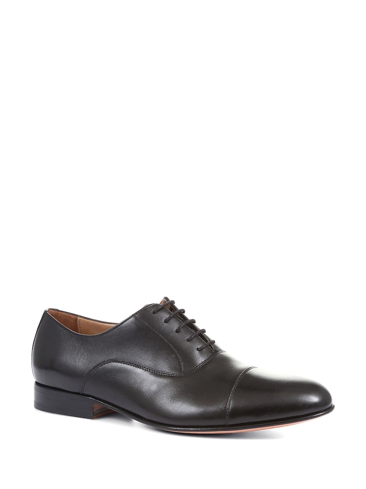 Jones Bootmaker Black Morpeth Leather Oxford Shoes - Image 2 of 5