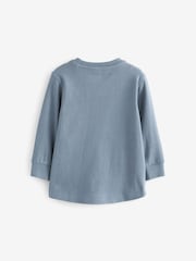 Blau - Langärmelige, strukturierte T-Shirts im 3er-Pack (3M.–7J.) - Bild 2 von 2