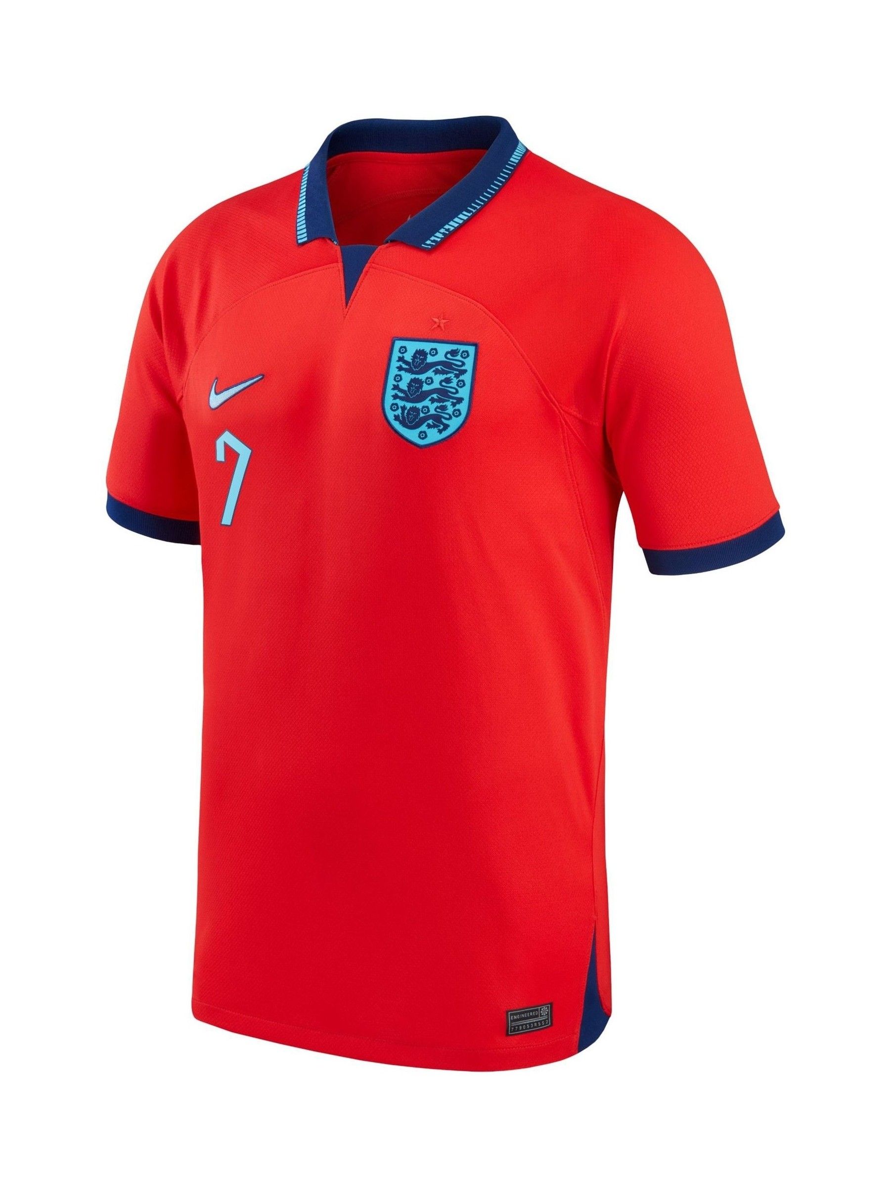 Buy Nike Red Grealish - 7 England Away Stadium Football Shirt 2022