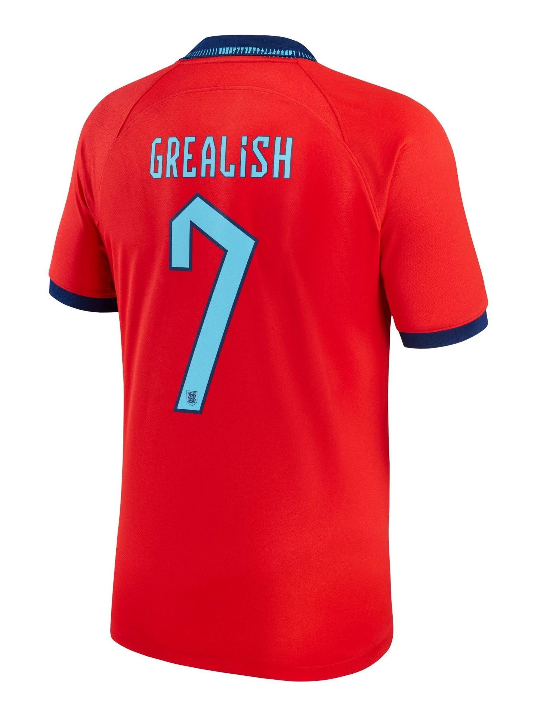 Buy Nike Red Grealish - 7 England Away Stadium Football Shirt 2022
