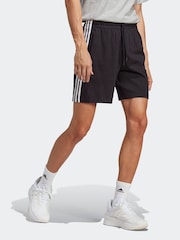 adidas Black Sportswear Essentials 3-Stripes Shorts - Image 3 of 6