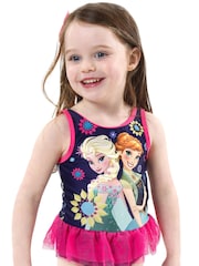 Character Blue Frozen Elsa And Anna Swimsuit - Image 4 of 7