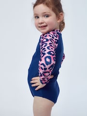 Character Leopard Print Swimsuit Pink Leopard Aop Long Sleeve - Imagen 6 de 7