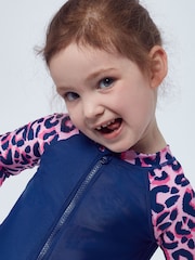Character Leopard Print Swimsuit Pink Leopard Aop Long Sleeve - Imagen 7 de 7