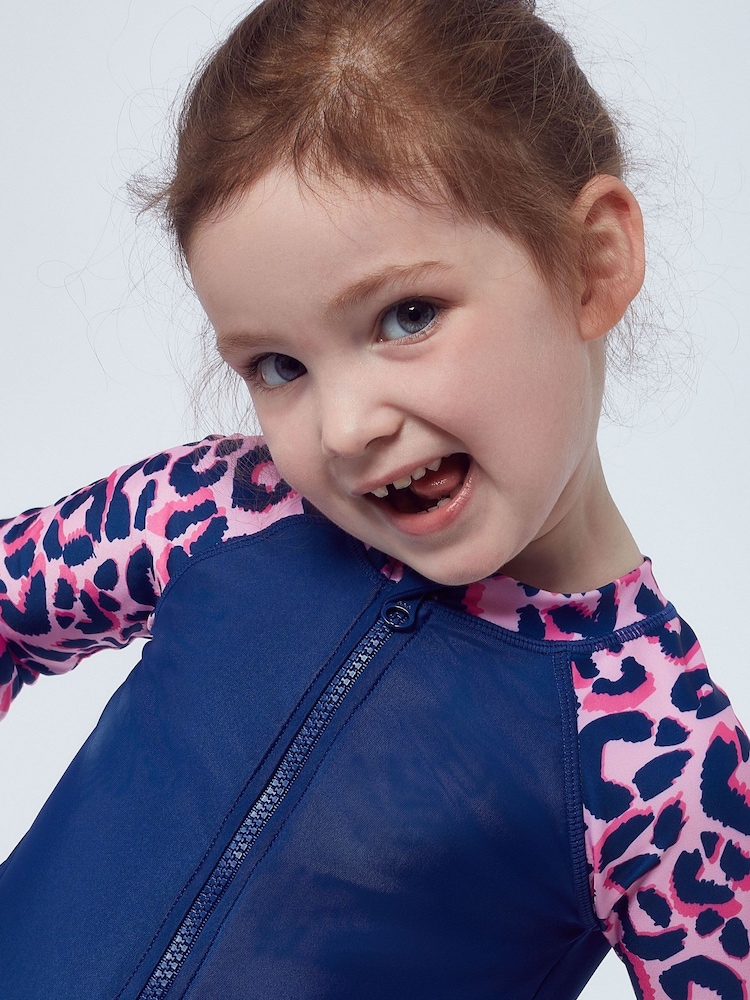 Character Leopard Print Swimsuit Pink Leopard Aop Long Sleeve - Imagen 7 de 7