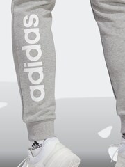 adidas Grey Sportswear Essentials Linear French Terry Cuffed Joggers - Image 4 of 5