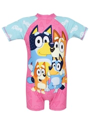 Character Pink Bluey Surfsuit Family Swimsuit - Image 1 of 5