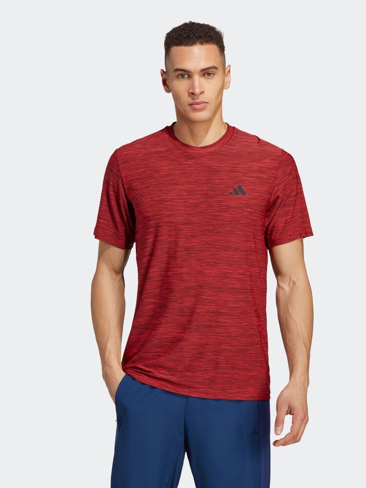 adidas Red Train Essentials Stretch Training T-Shirt - Image 1 of 7