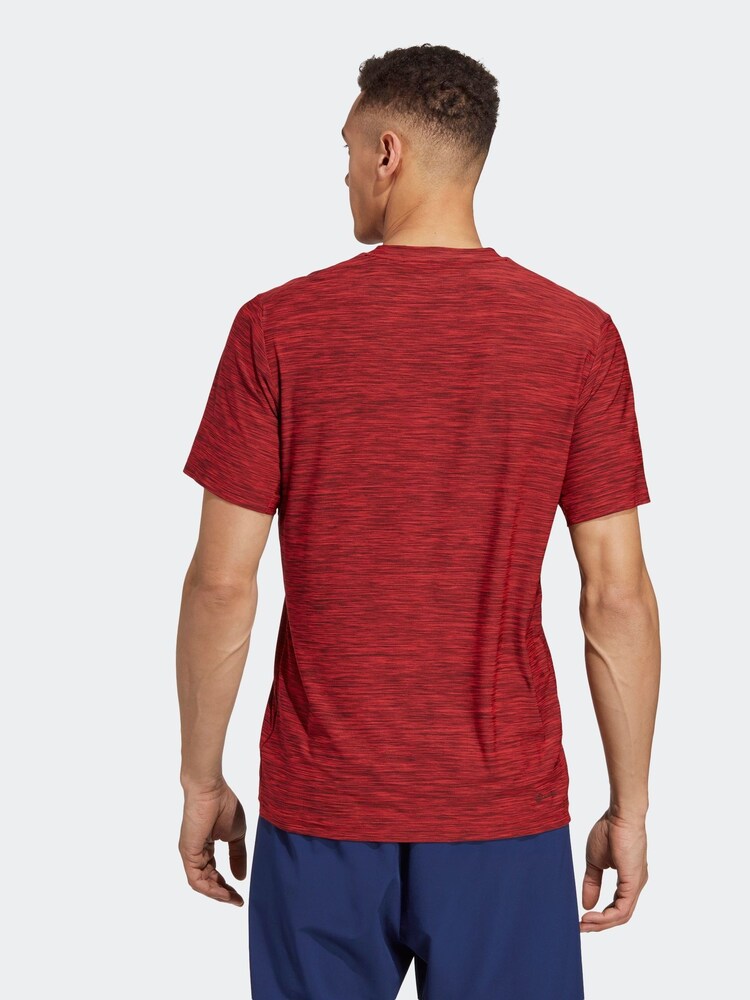 adidas Red Train Essentials Stretch Training T-Shirt - Image 2 of 7