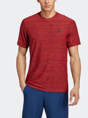 adidas Red Train Essentials Stretch Training T-Shirt - Image 4 of 7