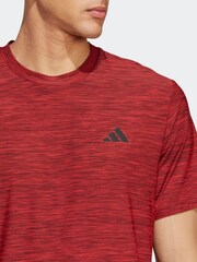 adidas Red Train Essentials Stretch Training T-Shirt - Image 5 of 7