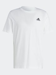 adidas White Essentials Single Jersey Embroidered Small Logo 100% Cotton T-Shirt - Image 7 of 7