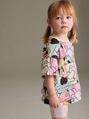 Pink Disney Mickey & Minnie T-Shirt and Cycle Short Set (3mths-7yrs) - Image 3 of 7