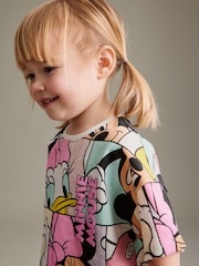 Pink Disney Mickey & Minnie T-Shirt and Cycle Short Set (3mths-7yrs) - Image 4 of 7