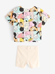 Pink Disney Mickey & Minnie T-Shirt and Cycle Short Set (3mths-7yrs) - Image 6 of 7