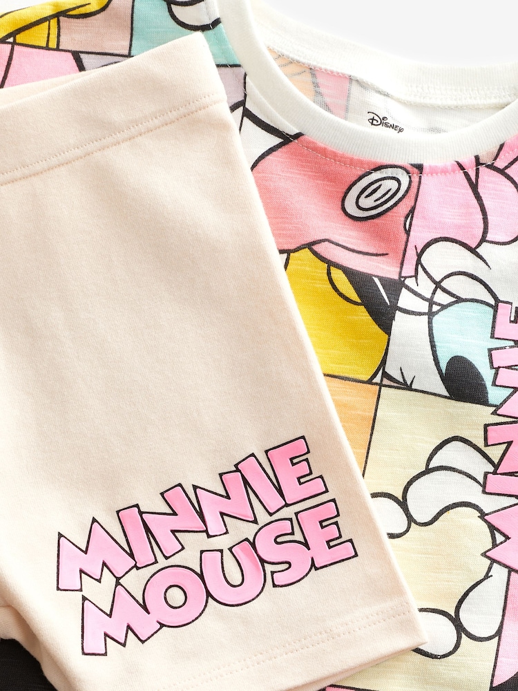 Pink Disney Mickey & Minnie T-Shirt and Cycle Short Set (3mths-7yrs) - Image 7 of 7