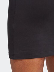 adidas Black Sportswear Essentials 3-Stripes Single Jersey Fitted Tee Dress - Image 6 of 7