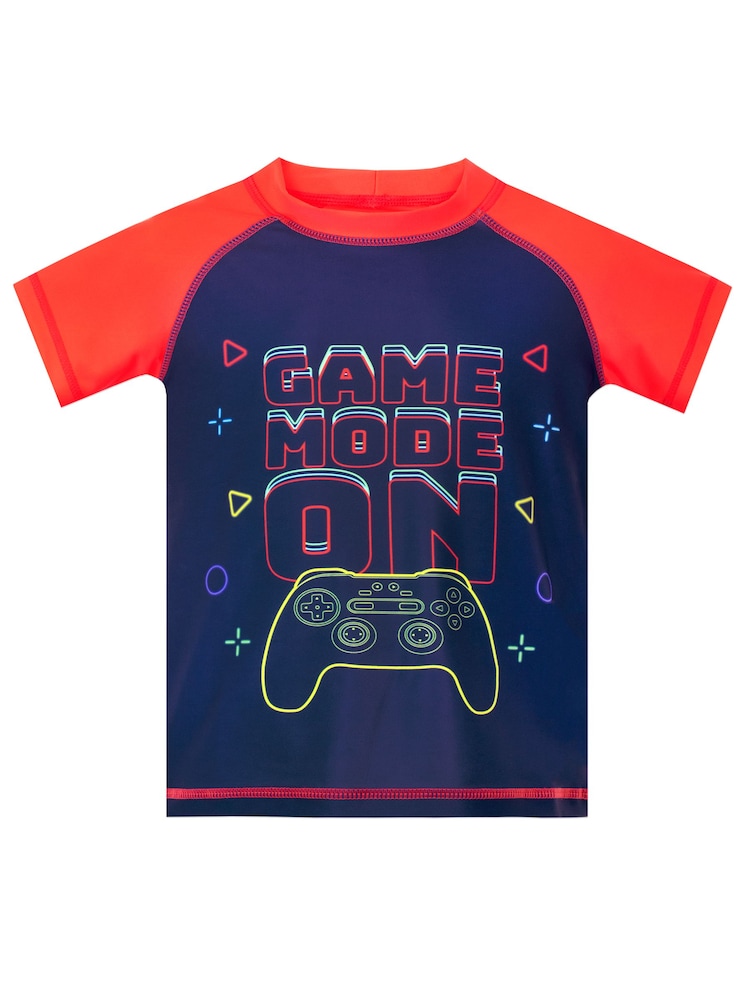 Character Blue Gaming Game Mode On Swimsuit - Image 2 of 5