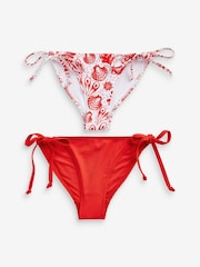 White/Red Shell Bikini Bottoms 2 Pack - Image 1 of 10