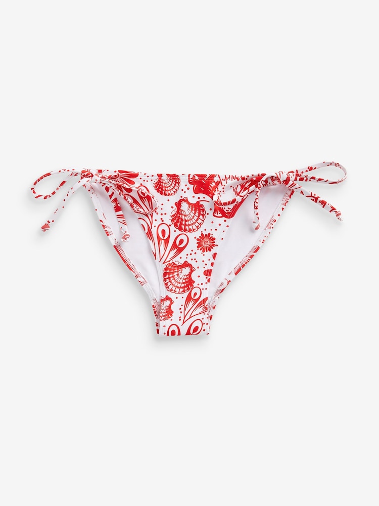 White/Red Shell Bikini Bottoms 2 Pack - Image 2 of 10