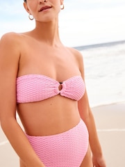 Pink Crochet Bandeau Bikini Top - Image 4 of 6