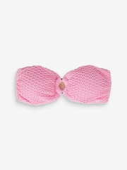 Pink Crochet Bandeau Bikini Top - Image 6 of 6