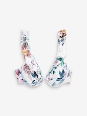 White Floral Frill Non Pad Underwire Bikini Top - Image 5 of 5