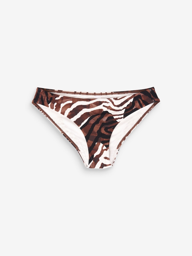 Brown Zebra High Leg Bikini Bottoms - Image 5 of 5 Brown Zebra High Leg Bikini Bottoms - Image 5 of 5