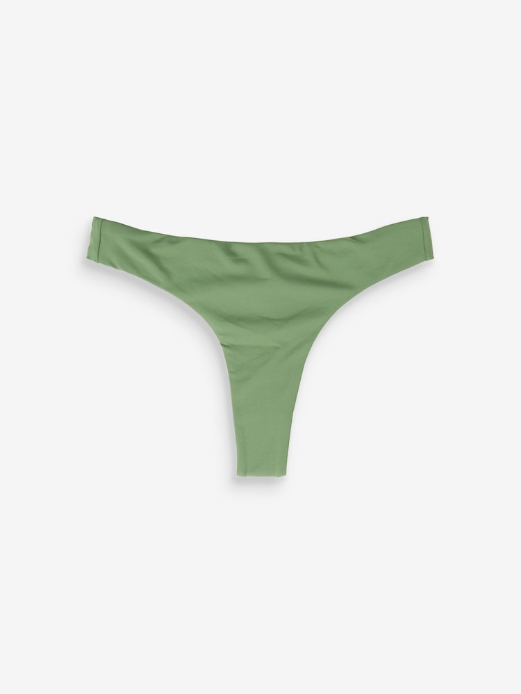 Khaki Green Thong Bikini Bottoms - Image 4 of 4