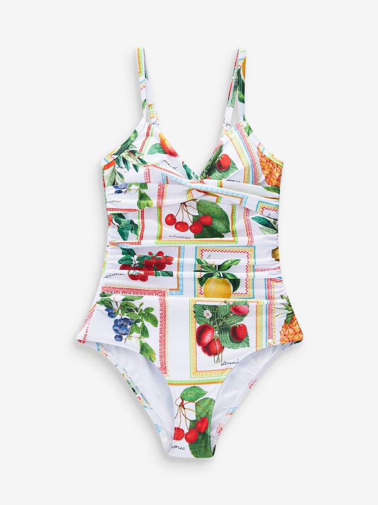 White Fruit Tummy Control Swimsuit - Image 7 of 7