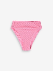 Pink Crochet High Waist High Leg Bikini Bottoms - Image 5 of 5
