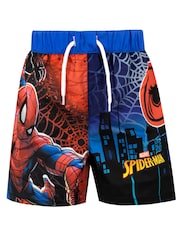Character Blue Spiderman Spiderman Logo Swim Shorts - Image 1 of 6