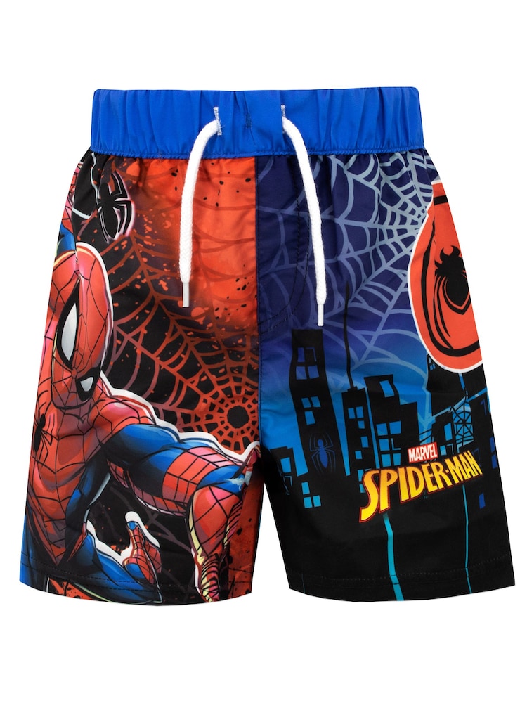 Character Blue Spiderman Spiderman Logo Swim Shorts - Image 1 of 6
