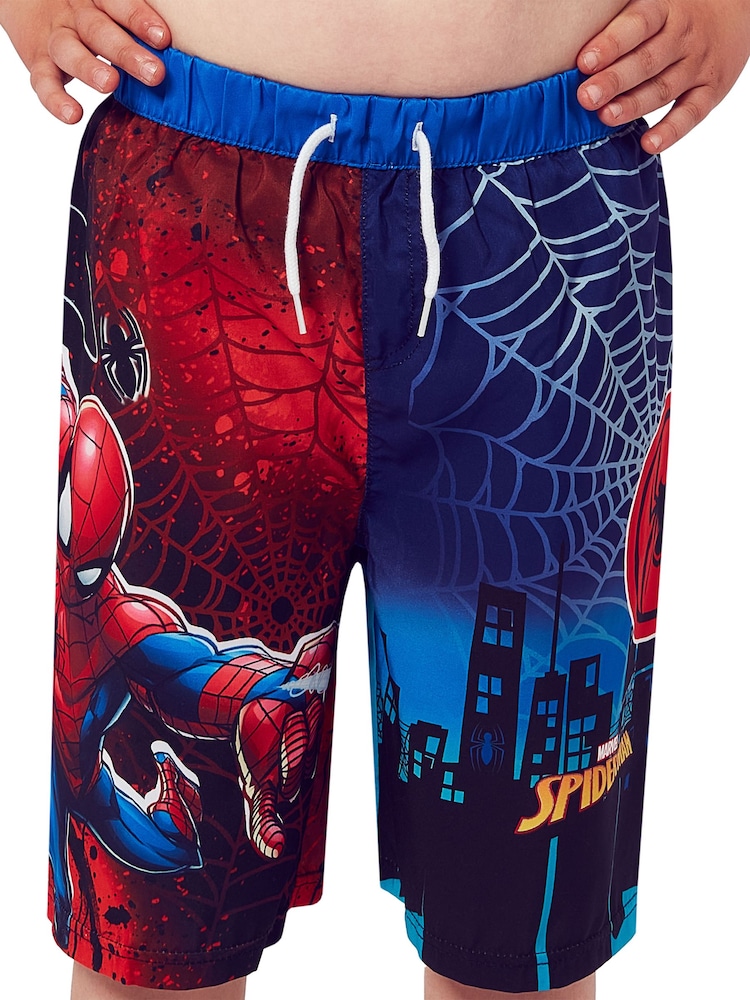 Character Blue Spiderman Spiderman Logo Swim Shorts - Image 2 of 6
