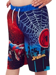 Character Blue Spiderman Spiderman Logo Swim Shorts - Image 3 of 6