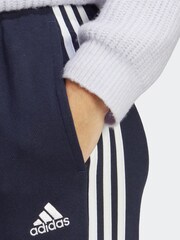adidas Blue Sportswear Essentials 3-Stripes French Terry Cuffed Joggers - Image 4 of 6
